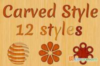 Creativemarket 12 Carved Wood Styles 1619