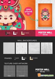 Creativemarket Poster and Flyer Wall Mockup 2208