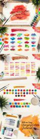 Creativemarket 500 Watercolor Textures Packs 110266