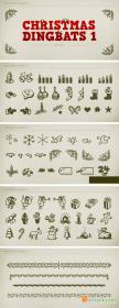 Christmas Dingbats Font Family - 2 Fonts $50