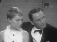 WHAT'S MY LINE ? -- Phyllis Newman, Mark Goodson, mystery guests Frank Sinatra and Mia Farrow ( 18th Season )