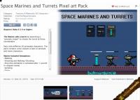 Unity Asset - Space Marines and Turrets Pixel art Pack v1[AKD]