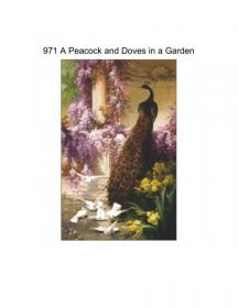 Peacock and Doves in a Garden - HAED [Cross Stitch Chart]