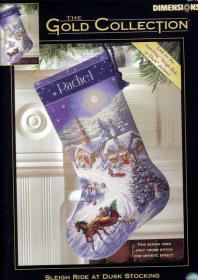 Sleigh Ride at Dusk - Dimensions [Cross Stitch Chart]