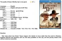 Lonesome Dove  1 - 4  (Western 1989)  720p  BrRips