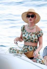 KATY PERRY Out and About in Amalfi 07162017