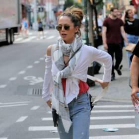 ELIUZA DUSHKU Out and About in New York 07182017