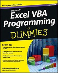 Excel VBA Programming For Dummies, 3rd Edition [Dummies1337]