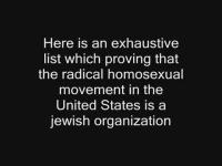 The Radical Homosexual Movement Is Run By Jews - VOTE PATRICK LITTLE 2020