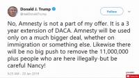 TRUMP TWEETS THAT HE SUPPORTS MASS AMNESTY. SAYS THERE WILL BE NO MASS DEPORTATIONS. 720p