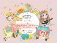 Summer Song Clipart Set by Ramandu