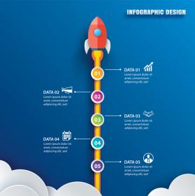 [NulledPremium.com] Startup infographics with 5 circle vertical data template Vectors Free Download