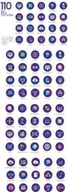 DesignOptimal - 110 Big Data Icons - Orchid Series