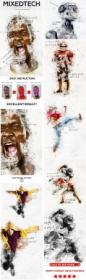 DesignOptimal - Graphicriver - Mixed Tech Photoshop Action 23806048