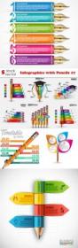 DesignOptimal - Vectors - Infographics with Pencils 17