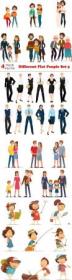 DesignOptimal - Vectors - Different Flat People Set 5