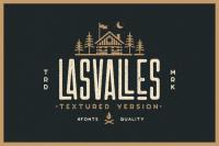 DesignOptimal - Las Valles Textured Condensed Typeface 4 Fonts