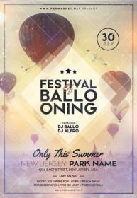 DesignOptimal - Festival Of Balloons Flyer - PSD TEMPLATE