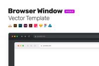DesignOptimal - Vector Template - Dark Light Browser Window MockUp