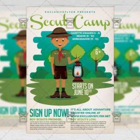 DesignOptimal - PSD Summer A5 Template - Scout Camp