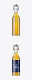 DesignOptimal - Clear Glass Beugel Beer Bottle Mockup 34575 TIF