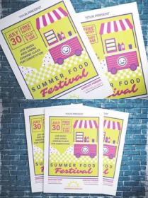 DesignOptimal - Summer Food Festival PSD and AI Flyer