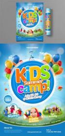 DesignOptimal - Kids Summer Camp PSD Flyer