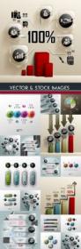 DesignOptimal - Business infographics options elements collection 74