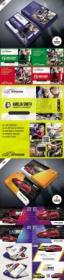 DesignOptimal - Car Repair Shop & Car Dealer Business Cards Colllection in PSD