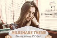 DesignOptimal - Milkshake Photoshop Action And ACR Presets, Peachy Ps preset - 289046