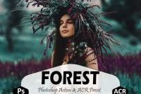 DesignOptimal - Forest Photoshop Actions And ACR Presets, Aqua Plant Ps - 289099