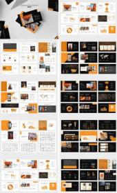 DesignOptimal - Bezia - Orange Color Tone Pitch Deck PPTX Powerpoint and KEY Keynote Templates