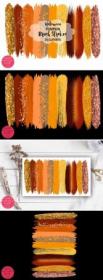 DesignOptimal - Halloween Pumpkin Brush Strokes Clipart- Brush Strokes