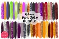 DesignOptimal - Halloween Brush Strokes Clipart Bundle-Halloween - 300328