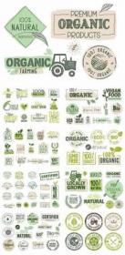 DesignOptimal - Organic Food Labels and Badges Collection