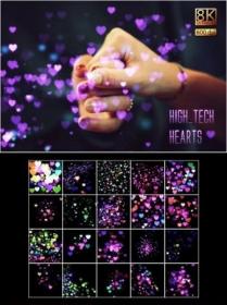 DesignOptimal - 8K High-Tech Hearts Overlays 2487569