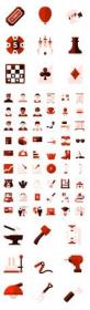 DesignOptimal - 200+  Red Essential Color Vector Icons Pack vol.3