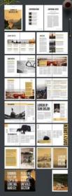 DesignOptimal - Magazine Layout with Tan Accents 242172436