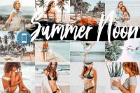 DesignOptimal - 5 Summer Noon Mobile Lightroom Presets, warm orange preset - 317984