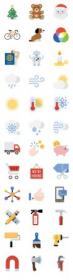 250+  Flat Vector Icons Set