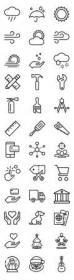 250+  Lineal Vector Icons Set