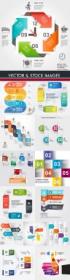 Business infographics options elements collection 93