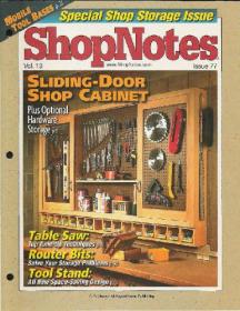 Woodworking Shopnotes 077 - SlidingDoor Shop Cabinet