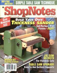 Woodworking Shopnotes 086 - Build Your Own Thickness Sander