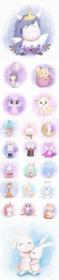 Hand Draw Lovely Cute Watercolor Animal Vector Pack 4