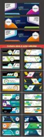 Vector banner template design, business set