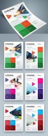Colorful Business Flyer Layout with Triangle Elements 267840388