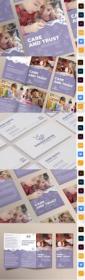 Kindergarten Brochure Bifold, Flyer, Business Card, Brochure Trifold and Poster Set