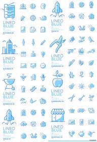 Lineo Blue - Line Vector Icons Pack Vol 05