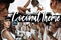 5 Coconut Photoshop Actions, ACR and LUT presets 367356